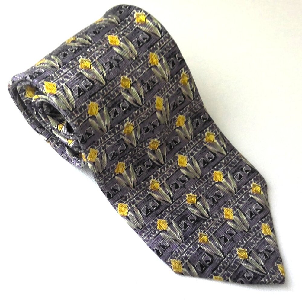Vintage Robert Talbott Studio Men's Imported Silk Tie Floral Long Retro EUC